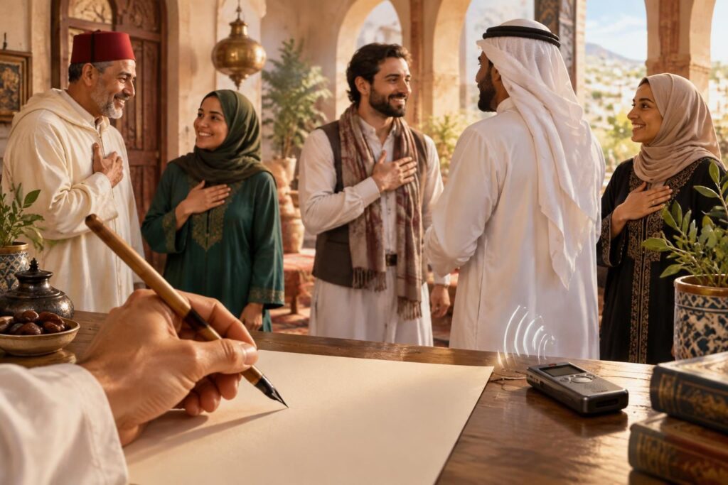 découvrez comment écrire et prononcer « salam aleykoum » en arabe, ainsi que ses différentes formes et variations selon les régions.